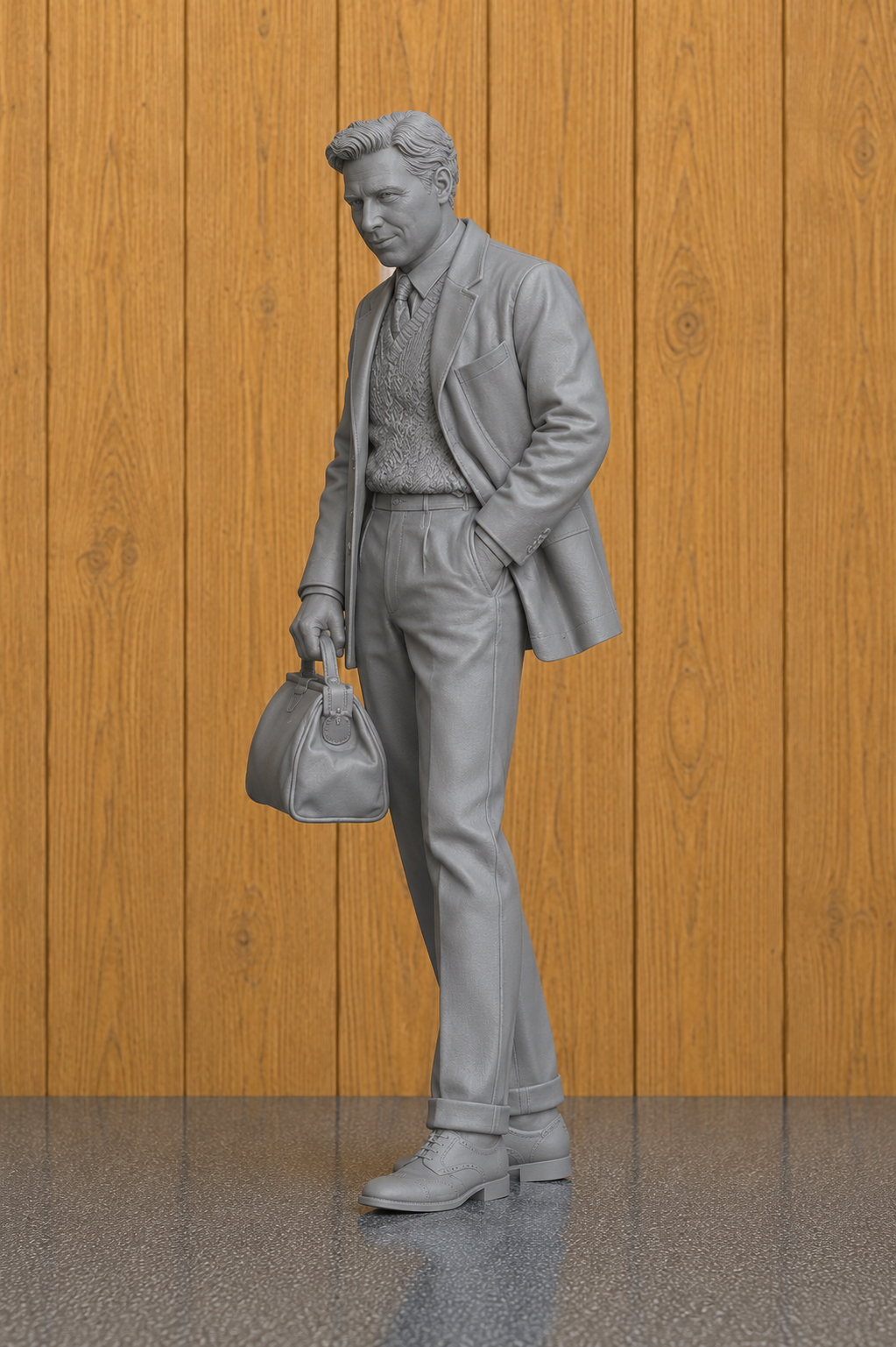 L24 Yorkshire Country Veterinarian 1930s Miniature Figure Unpainted
