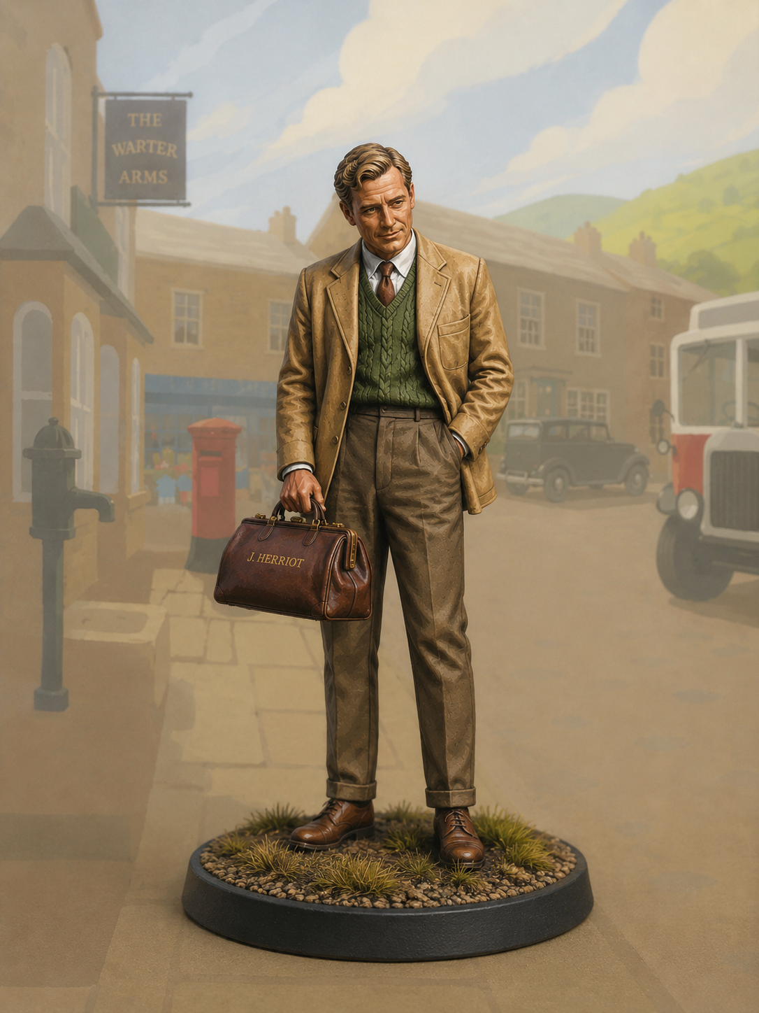 L24 Yorkshire Country Veterinarian 1930s Miniature Figure Unpainted