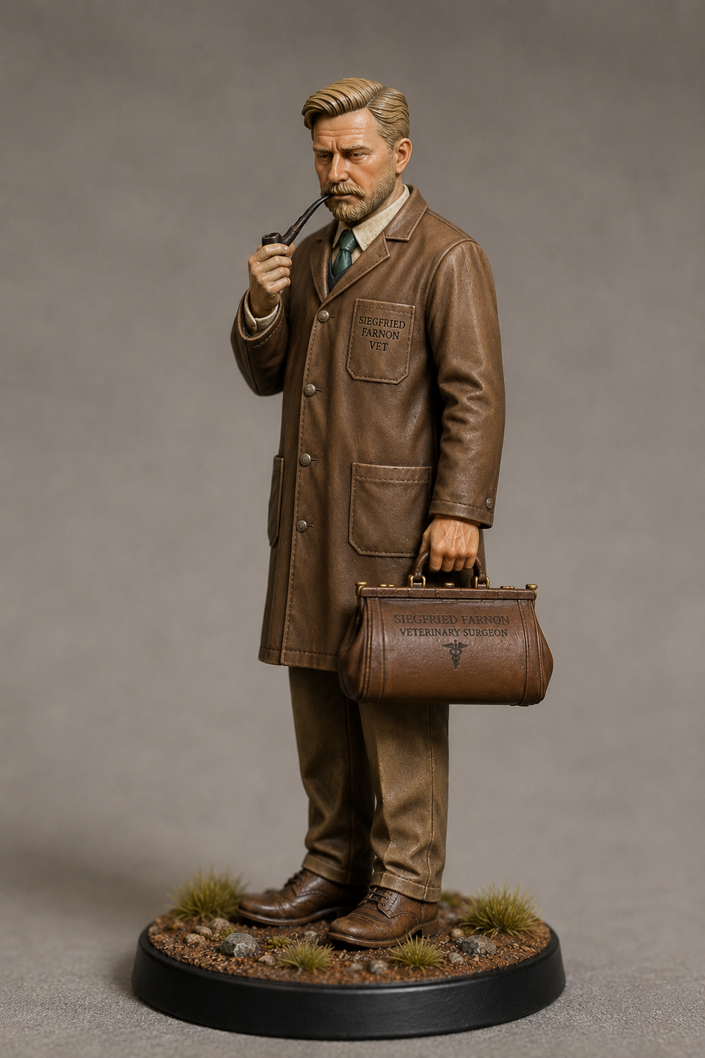 L26 Senior Yorkshire Vet Figure – Unpainted Scale Model All Creatures Great and Small,