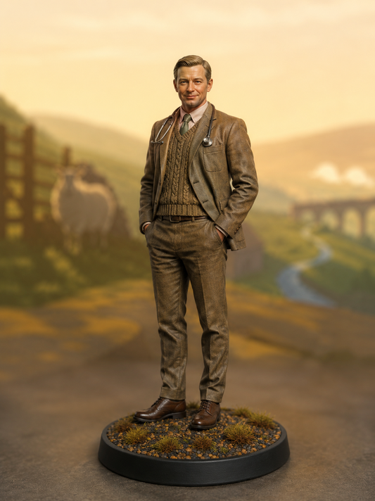 L28 Yorkshire Vet Figure – Unpainted Scale Model Veterinarian All Creatures Great and Small