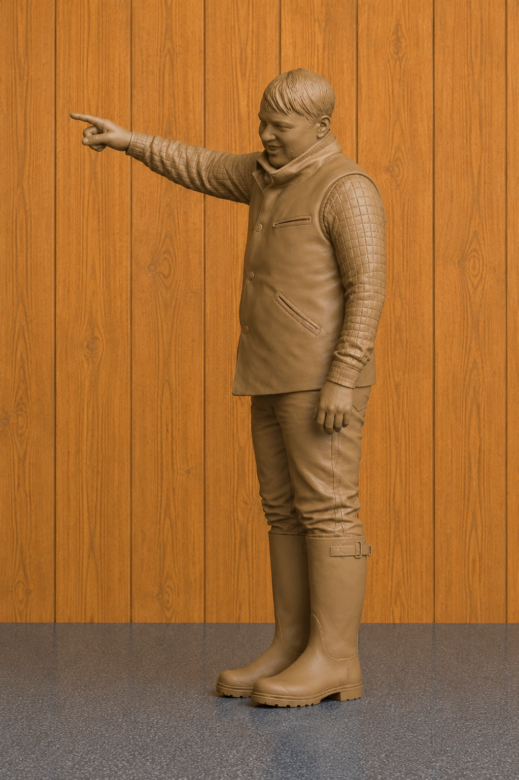 L32 Young Cotswolds Diddly Squat Farmer Unpainted Resin Miniature Figure