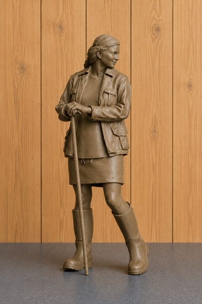 L35 Young Female Farmer Figure – Unpainted Scale Model Rural Farm Character | Agricultural, Livestock & Countryside