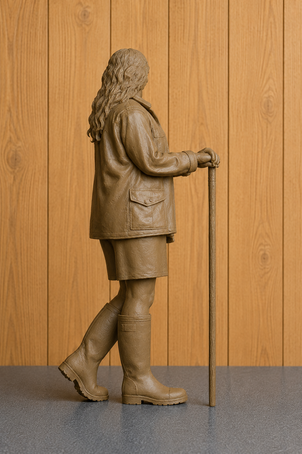 L35 Young Female Farmer Figure – Unpainted Scale Model Rural Farm Character | Agricultural, Livestock & Countryside