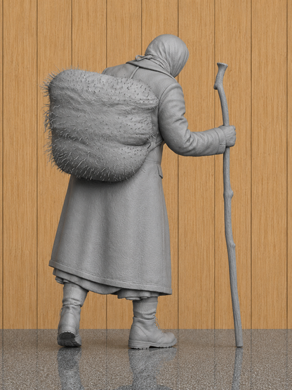 L36 Yorkshire Shepherdess Figure – Unpainted Scale Model Rural Farm Worker James Herriot's All Creatures