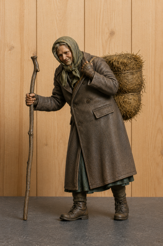 L36 Yorkshire Shepherdess Figure – Unpainted Scale Model Rural Farm Worker James Herriot's All Creatures