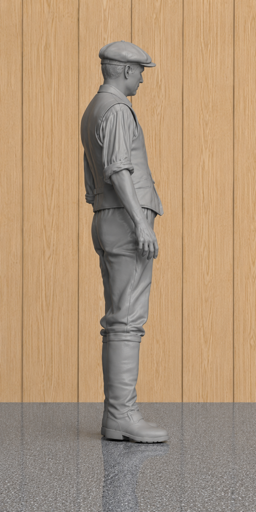 L38 1930s Farm Hand Figure – Unpainted Scale Model Agricultural Worker James Herriot Era