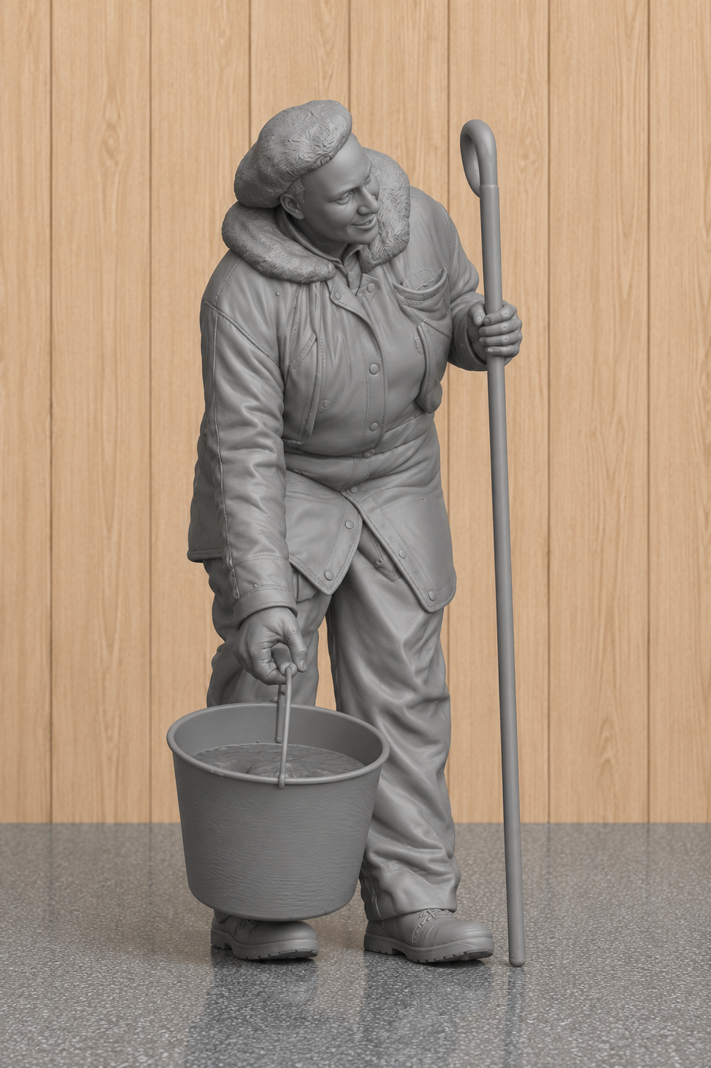L39 Modern Female Farmer Feeding Livestock – Unpainted Scale Model Farm Worker | Agricultural & Countryside Dioramas