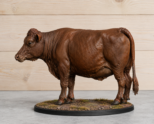 L45 Red Poll Cow – Pose A – Unpainted Scale Model Heritage Cattle