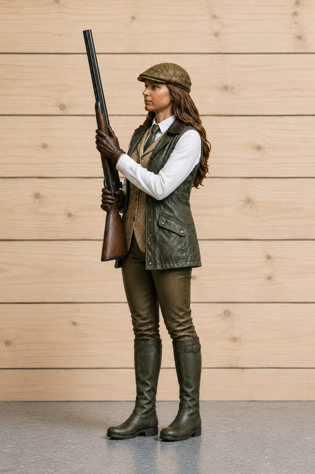 L4 Female Shooter Waiting Figure – Country Sports Lady Shooter Unpainted
