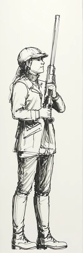 L4 Female Shooter Waiting Figure – Country Sports Lady Shooter Unpainted