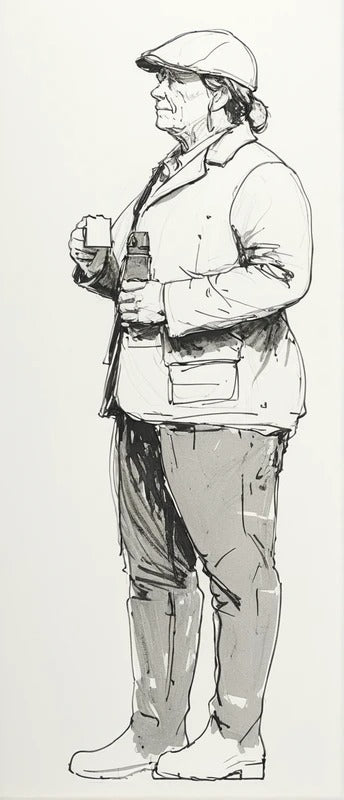 L5 Country Lady with Thermos Flask Figure – Shooting Estate Companion Unpainted