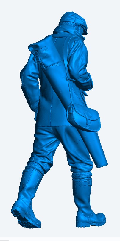 L7 Male Shooter with Gun Bag & Satchel – Country Sports Figure Unpainted
