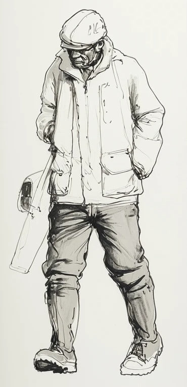 L7 Male Shooter with Gun Bag & Satchel – Country Sports Figure Unpainted