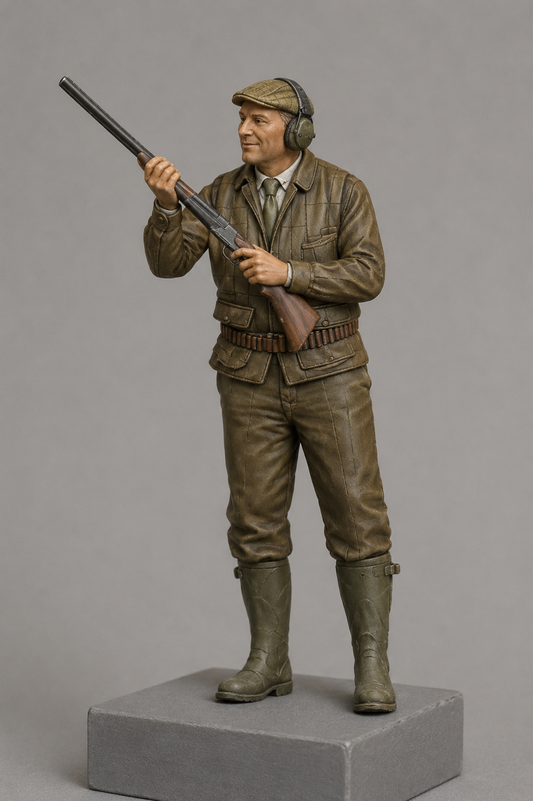 N77 Maßstabgetreue Modellfigur – Kanonenbesatzung der Royal Navy in Anti-Flash-Ausrüstung, unlackiert