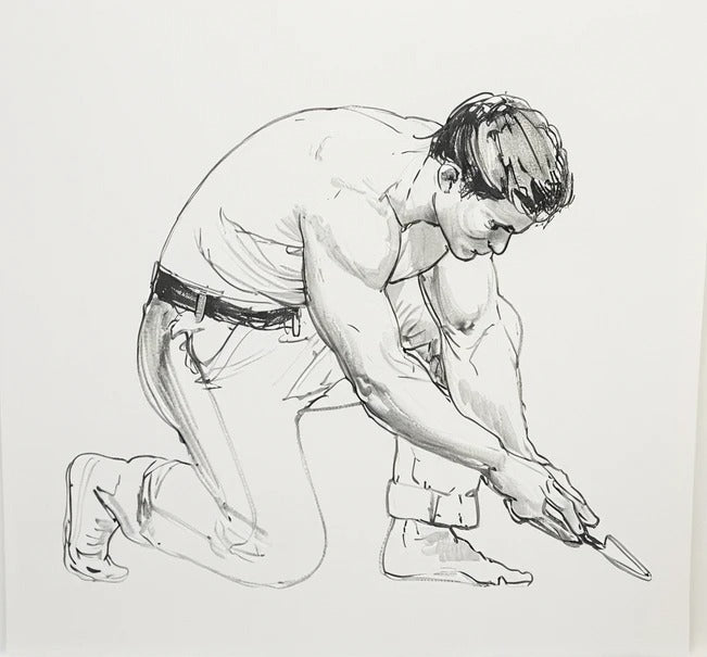 M108 Gardner Figure – Groundsman at Work Unpainted