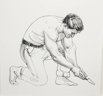 M108 Gardner Figure – Groundsman at Work Unpainted