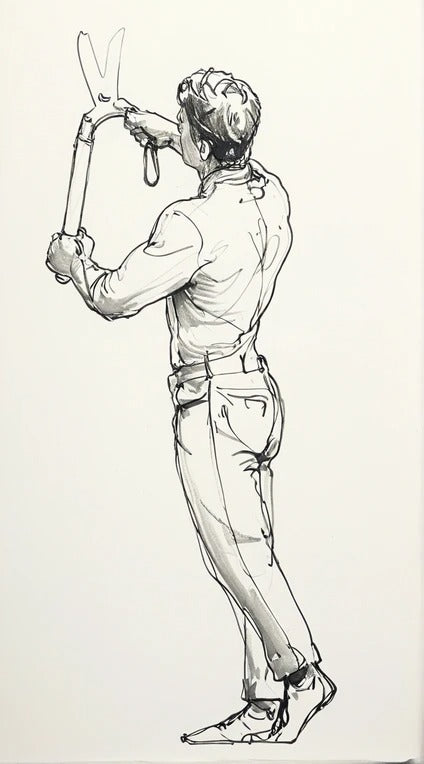 M110 Gardner Figure – Hedge Trimming Groundsman Unpainted
