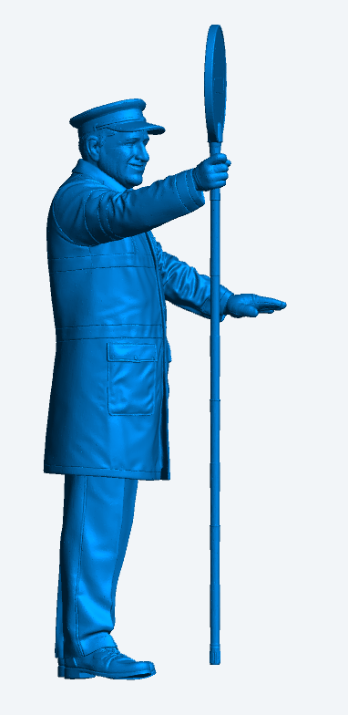 M117 Male School Crossing Patrol Officer Figure – Lollipop Man Miniature UNPAINTED