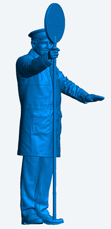 M117 Male School Crossing Patrol Officer Figure – Lollipop Man Miniature UNPAINTED