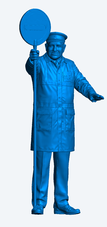 M117 Male School Crossing Patrol Officer Figure – Lollipop Man Miniature UNPAINTED
