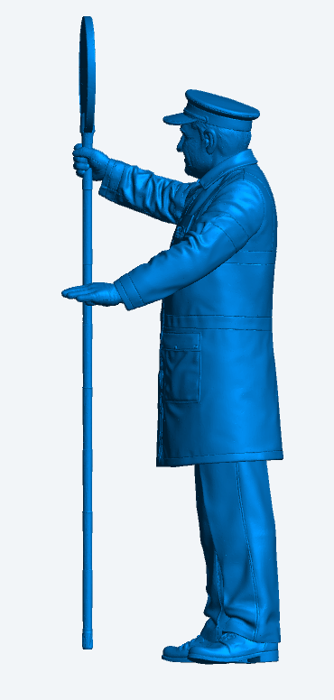 M117 Male School Crossing Patrol Officer Figure – Lollipop Man Miniature UNPAINTED