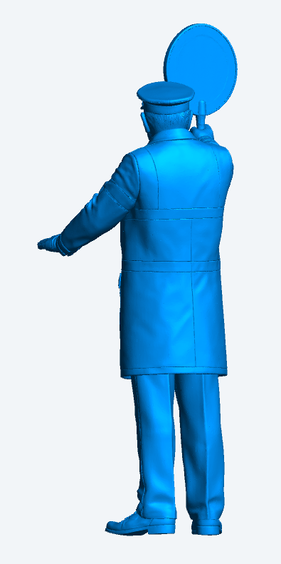 M117 Male School Crossing Patrol Officer Figure – Lollipop Man Miniature UNPAINTED