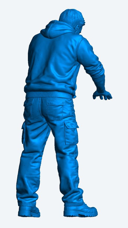 M119 Scale Model Mechanic Crewman in Hoodie Unpainted Resin Figure