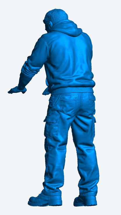 M119 Scale Model Mechanic Crewman in Hoodie Unpainted Resin Figure