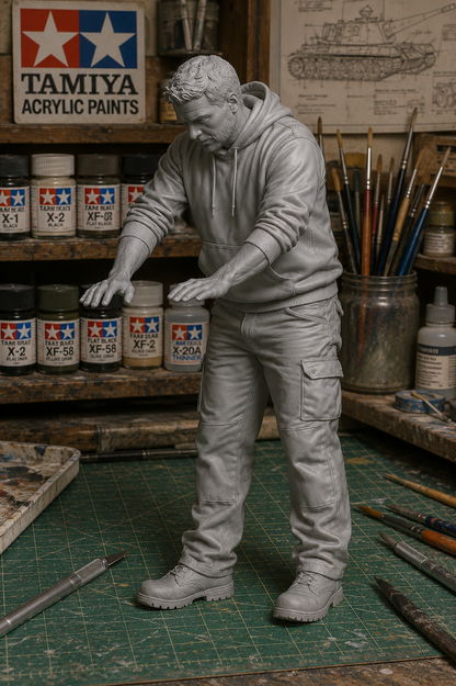 M119 Scale Model Mechanic Crewman in Hoodie Unpainted Resin Figure