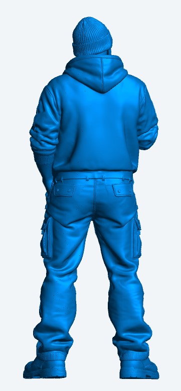 M120 Scale Model Crew or Mechanic Figure in Hoodie and Beanie – Open Hand Conversation Pose – Multi Scale – Unpainted