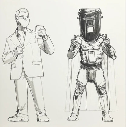 Count Binface & Nigel Farage Concept Figure Sketches | New Concept Art – 07 August 2026