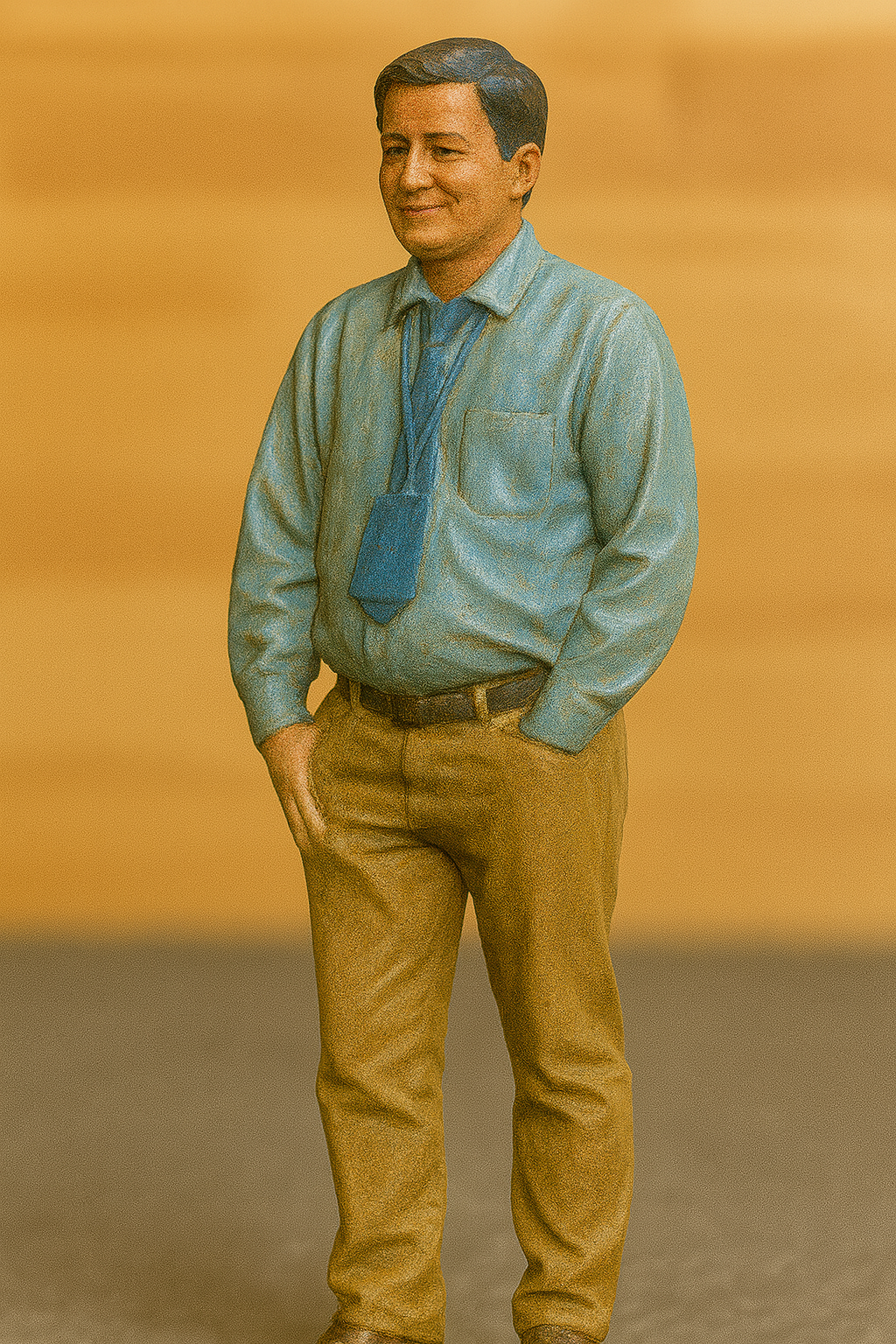 M20 Casual Man with Lanyard – Scale Model Figure