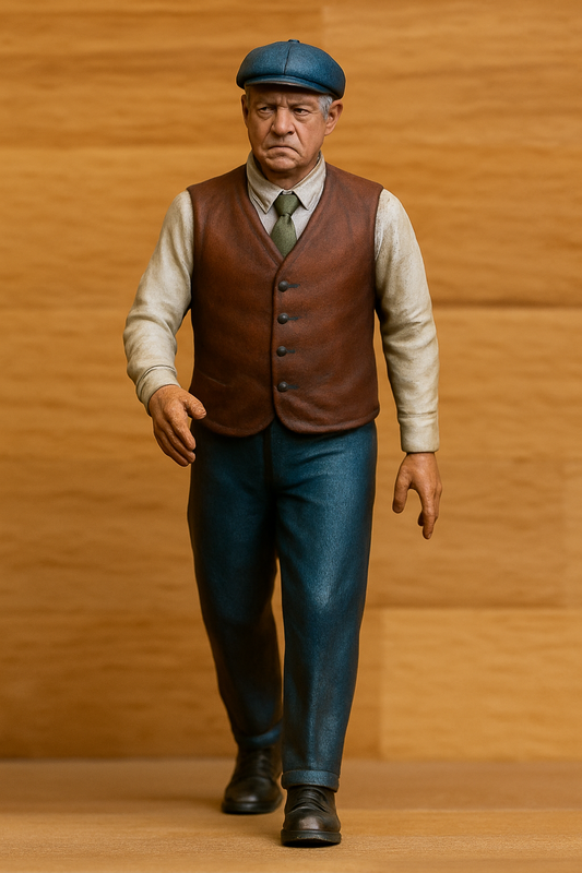 1940s Worker Walking – Scale Crew Model Figure Railway Diecast Ship M28