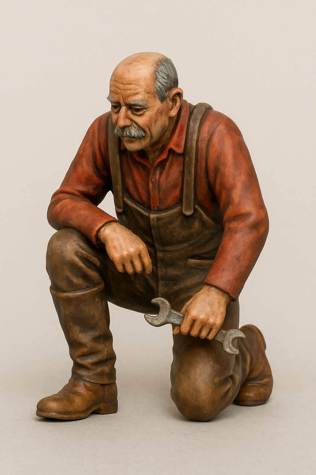 Scale Model Older Tugboat Engineer Figure M34