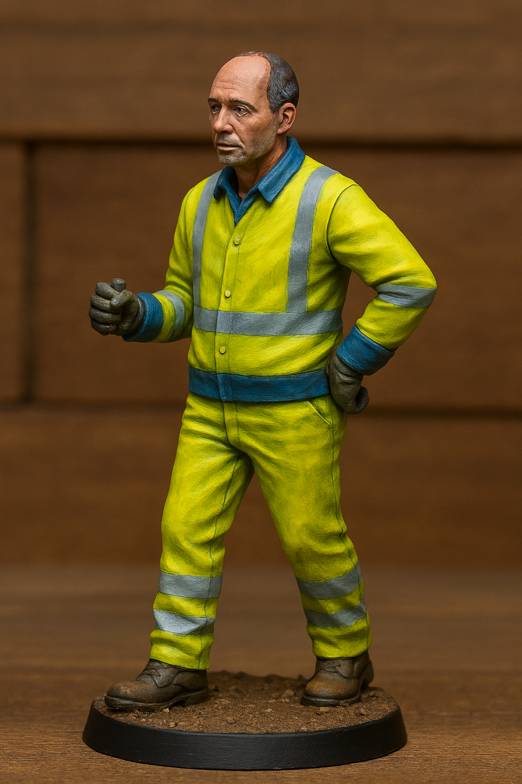 M38 – Modern Casual Man 1/24 Scale Model Figure for Construction, Gardening