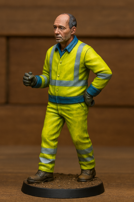 M38 – Modern Casual Man 1/24 Scale Model Figure for Construction, Gardening