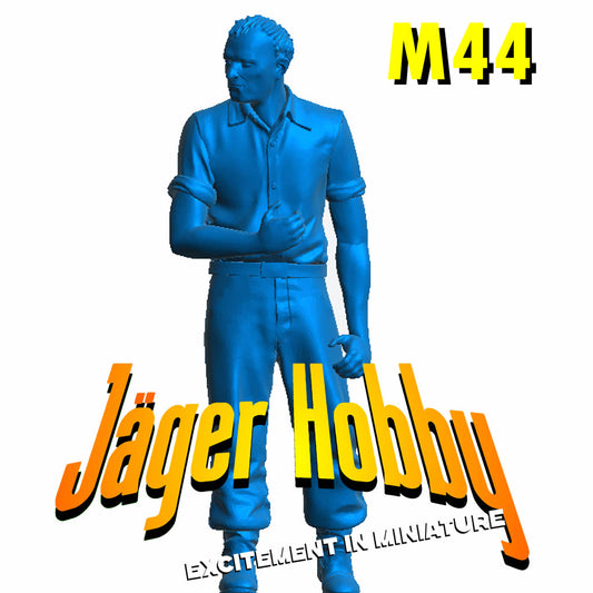 M44 1/14 Man Holding Something Draped Over His Arm | Scale Model Male Figure