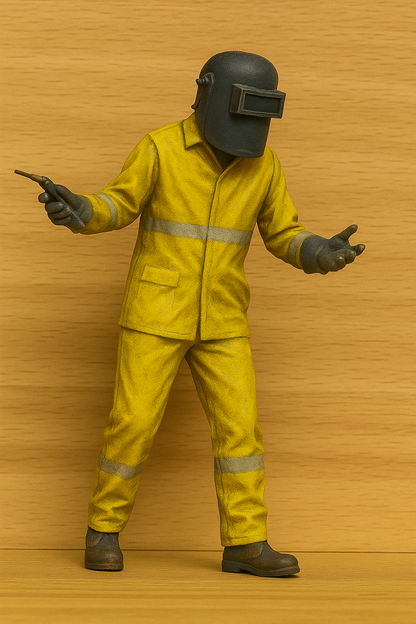 M45 – Male Welder in Work Clothes | 1:43 Multi Scale Model Figure