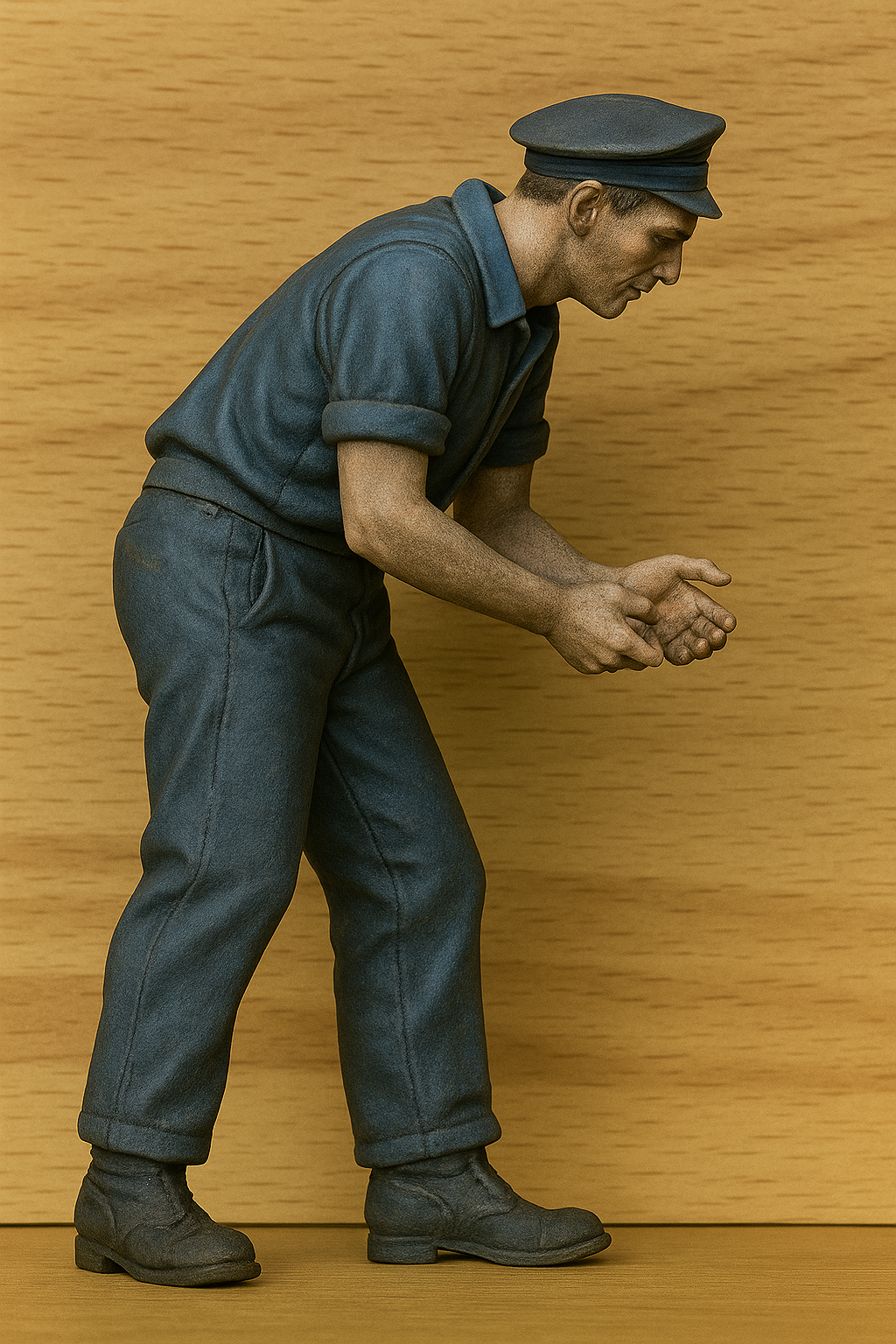 M46 Naval Crewman / Farm Worker Bent Holding – Scale Model Figure