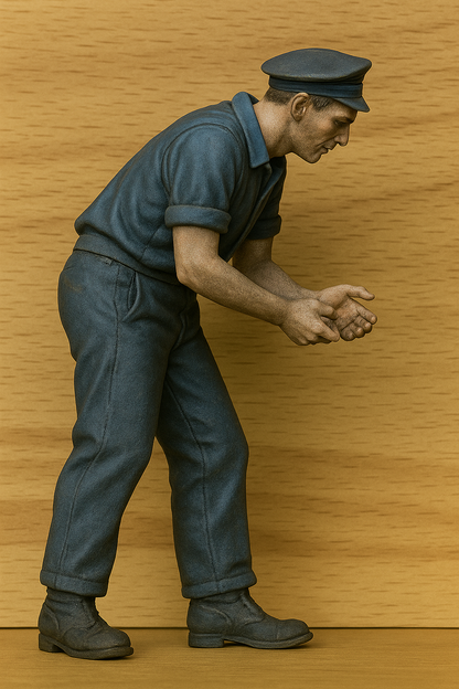 M46 Naval Crewman / Farm Worker Bent Holding – Scale Model Figure