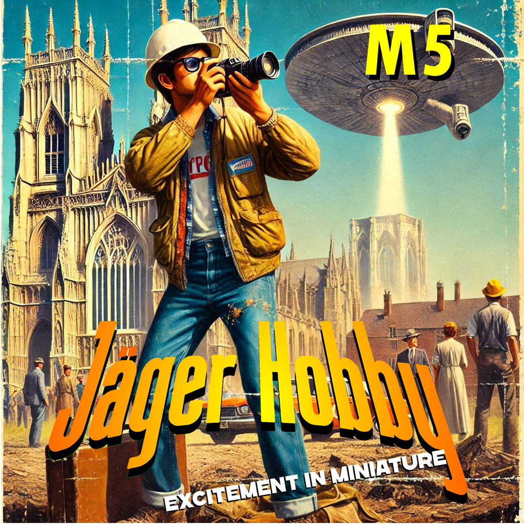 M5 Radio controlled model figure  construction hard hat and a summer jacket with pockets tacking a photo