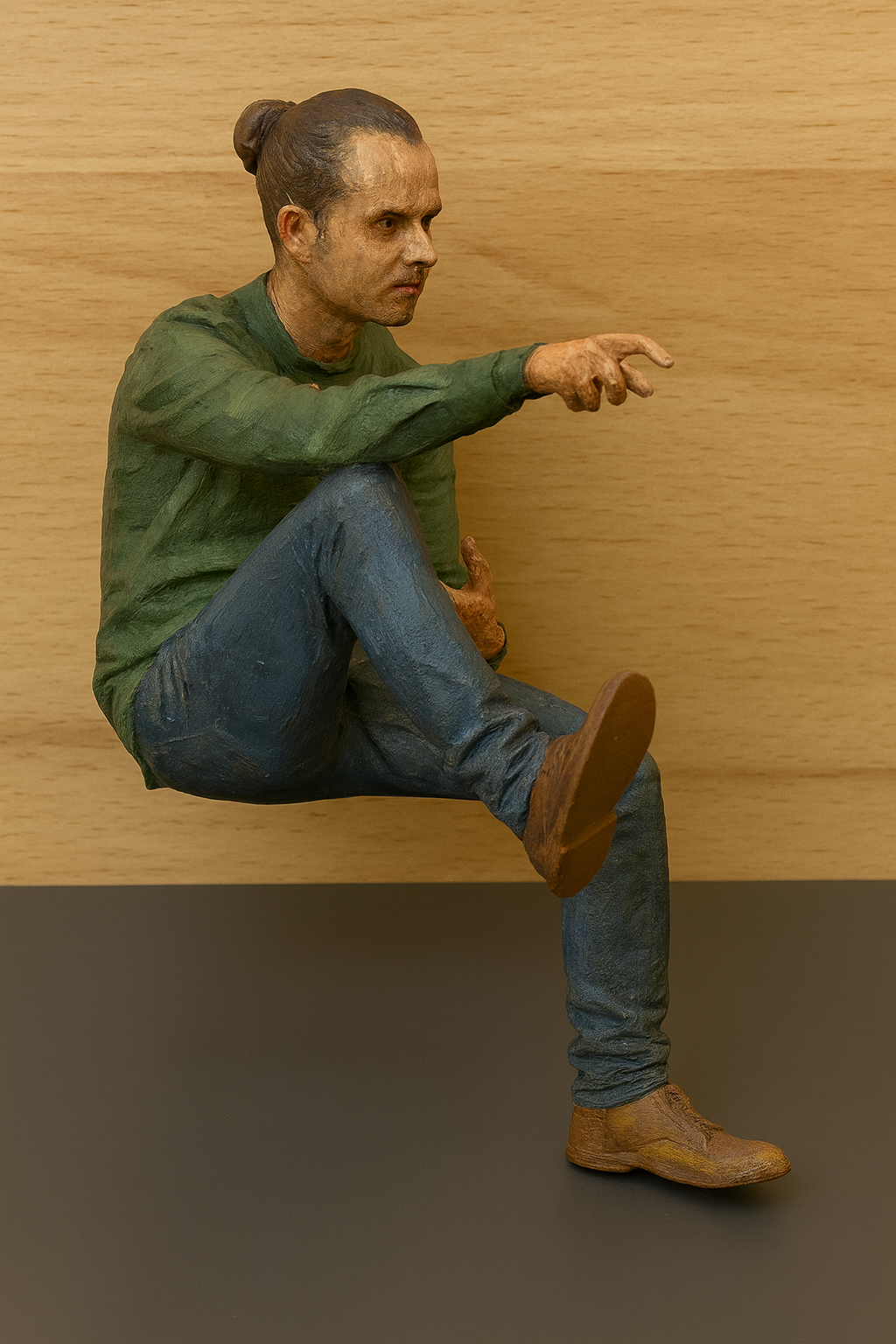 Trendy Male Driving a Car 1:10 Scale Die-Cast Figure M63