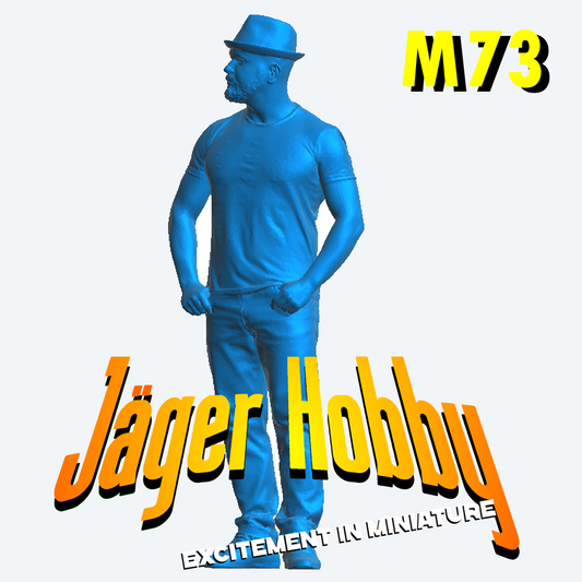 M73 – Casually Dressed modern 1/18 Male Figure Wearing  Hat