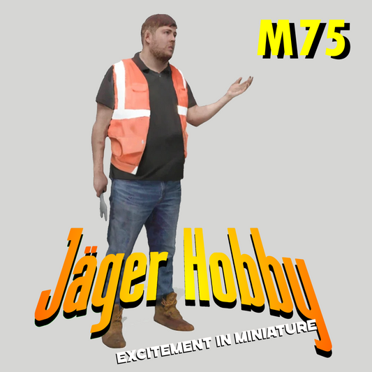 M75 1/43 Model Figure of Mechanic Holding Spanner in a Talking Pose