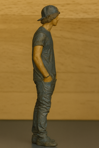 M90 – Casual Young Male Scale Model Figure (15mm–150mm)