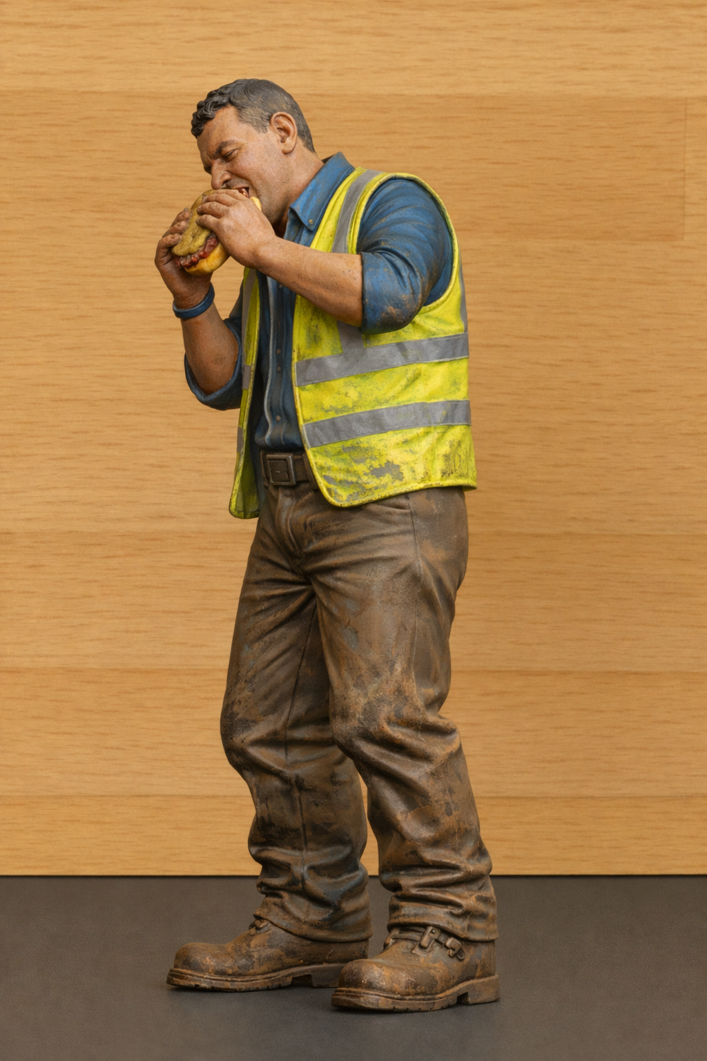 M99 Model Scale Construction Worker – Bacon Sandwich Break Unpainted