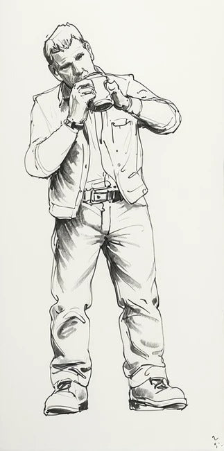 M99 Model Scale Construction Worker – Bacon Sandwich Break Unpainted