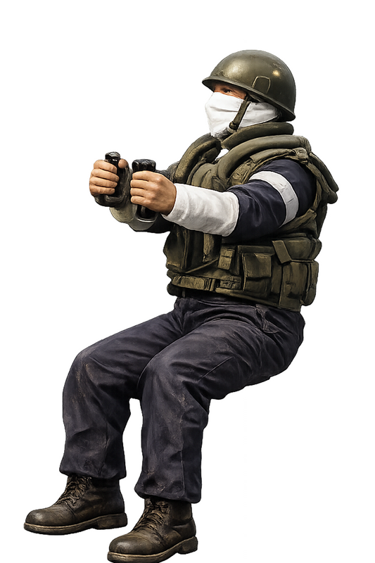 N25 Naval Gunner Figure – Anti-Flash and Helmet, Unpainted Multi-Scale