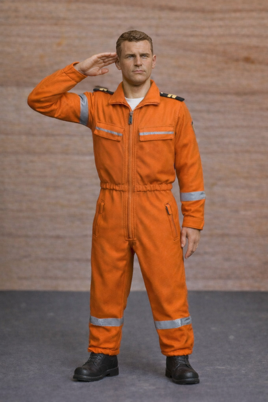 N2 Uniformed Deck Crew Figure – Unpainted Multi-Scale Saluting Figure
