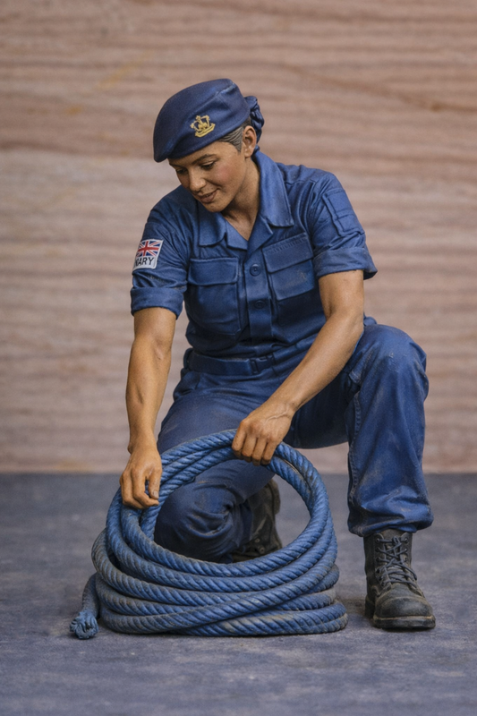 N32 Female Royal Navy Deck Crew Figure – Unpainted Multi-Scale Model